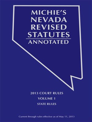 cover image of Nevada Court Rules Annotated